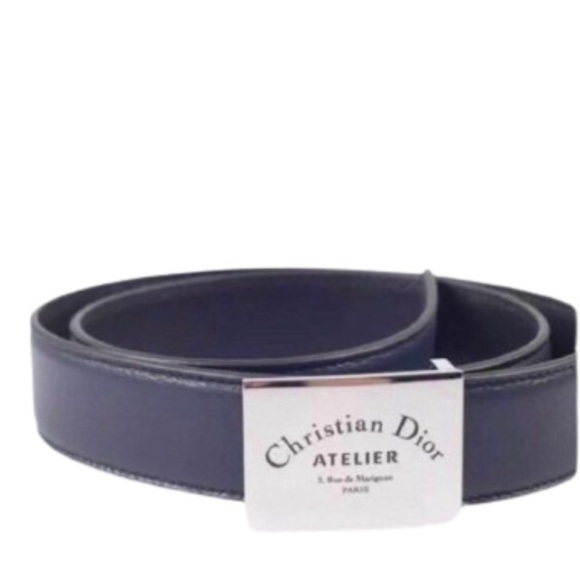 Christian Dior oblique logo Atelier monogram buckle reversible belt NEW - Picture 1 of 12